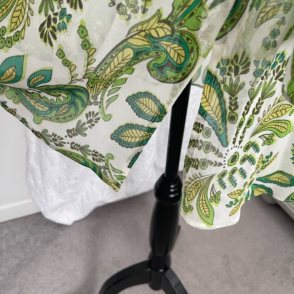 PLANET Silk Paisley Floral Tunic Top Swim Beach Cover Size 16 - Picture 6 of 13